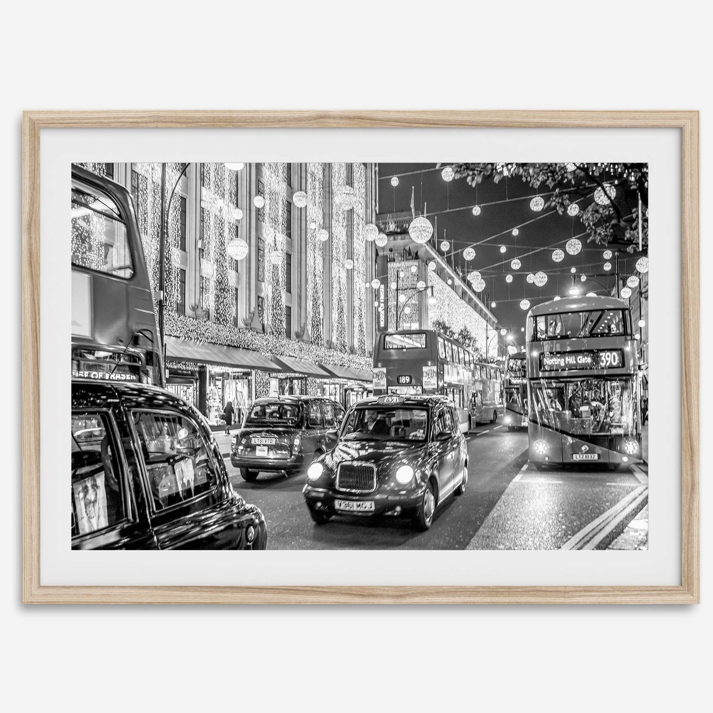 London Christmas B&W