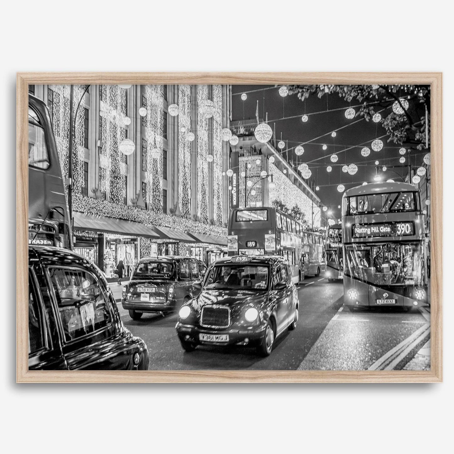 London Christmas B&W