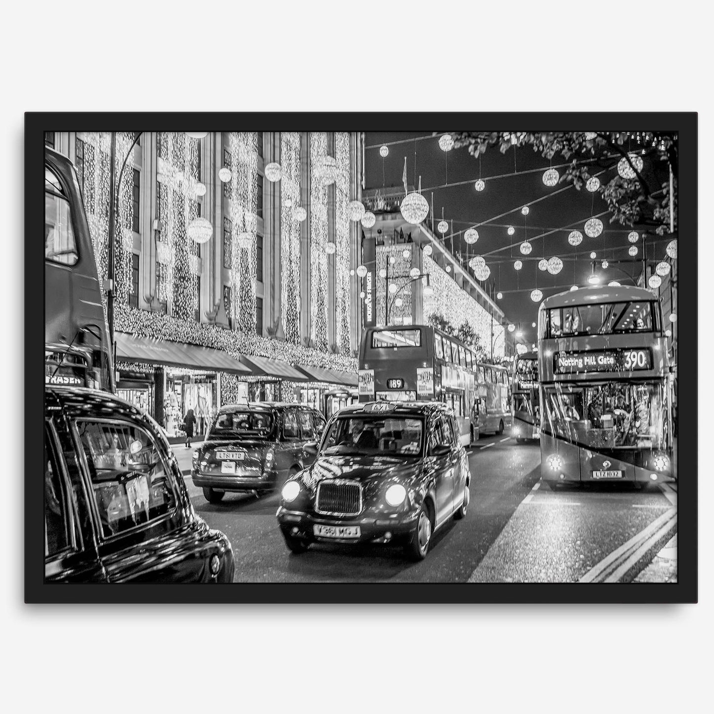 London Christmas B&W