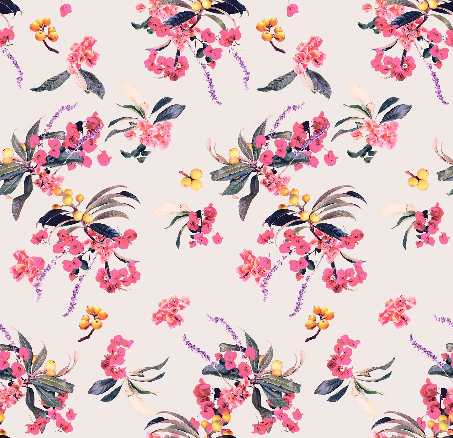 Floral Loquat Wallpaper, off-white
