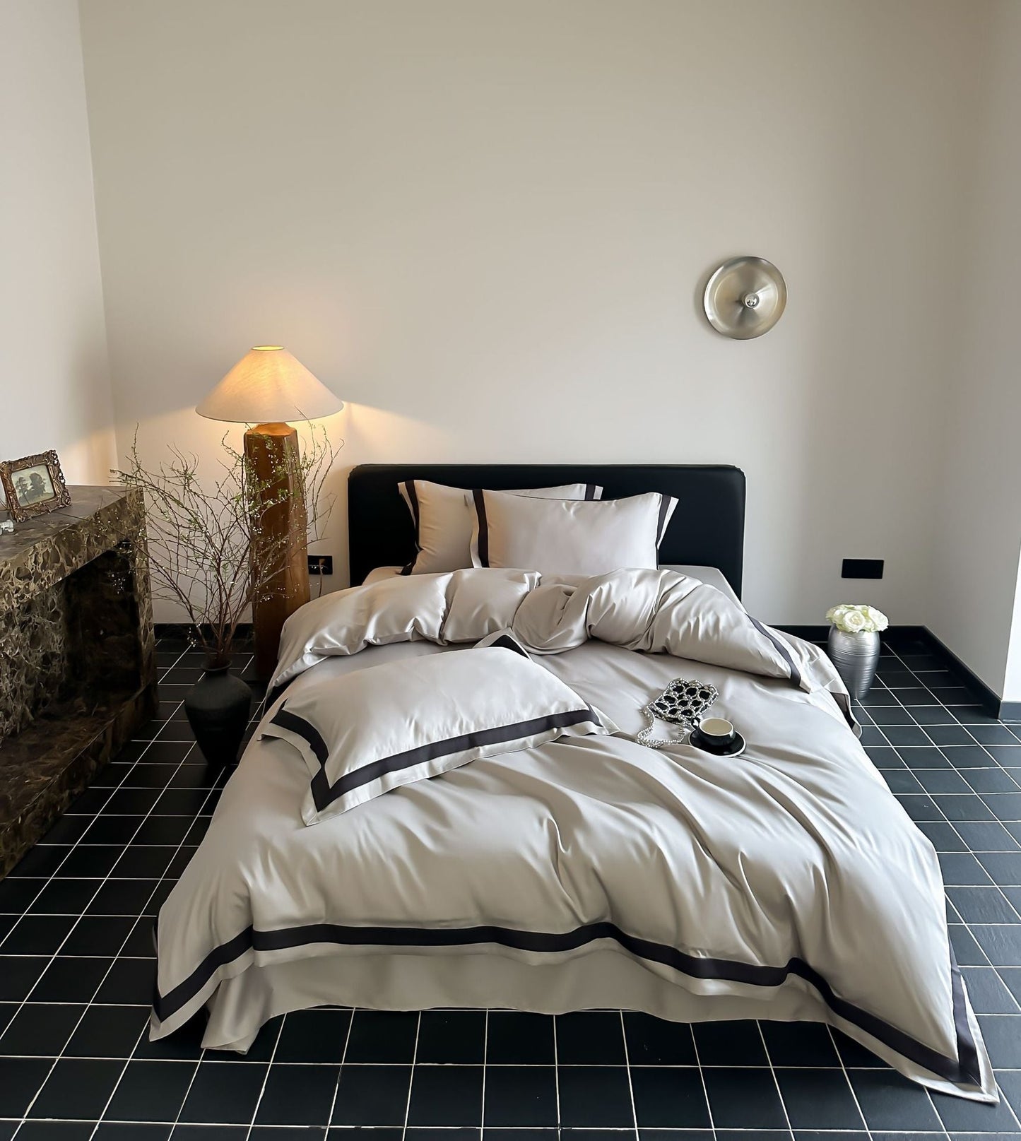 Luxury 100S Tencel-Cotton Blend Solid Color Bedding Set