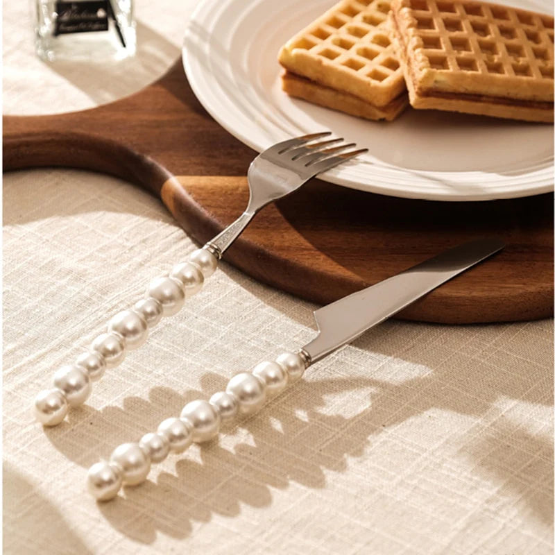 Luxury Natural Australian Pearls Cutlery Set