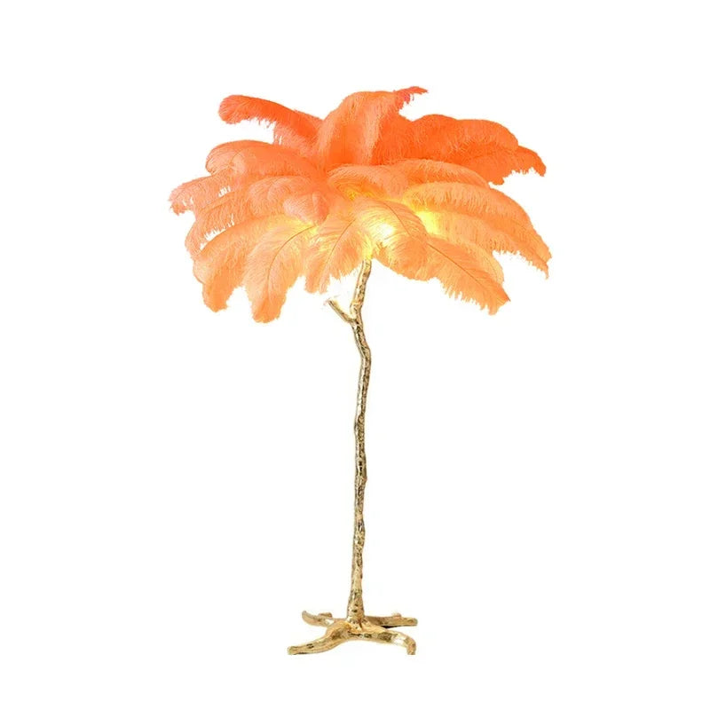 Luxury Ostrich Feather Led Floor Lamp