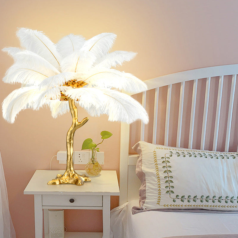 Luxury Ostrich Feather Led Floor Lamp