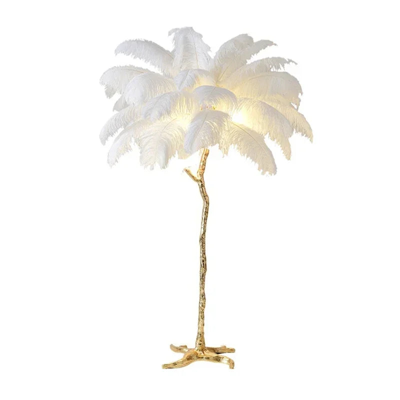 Luxury Ostrich Feather Led Floor Lamp