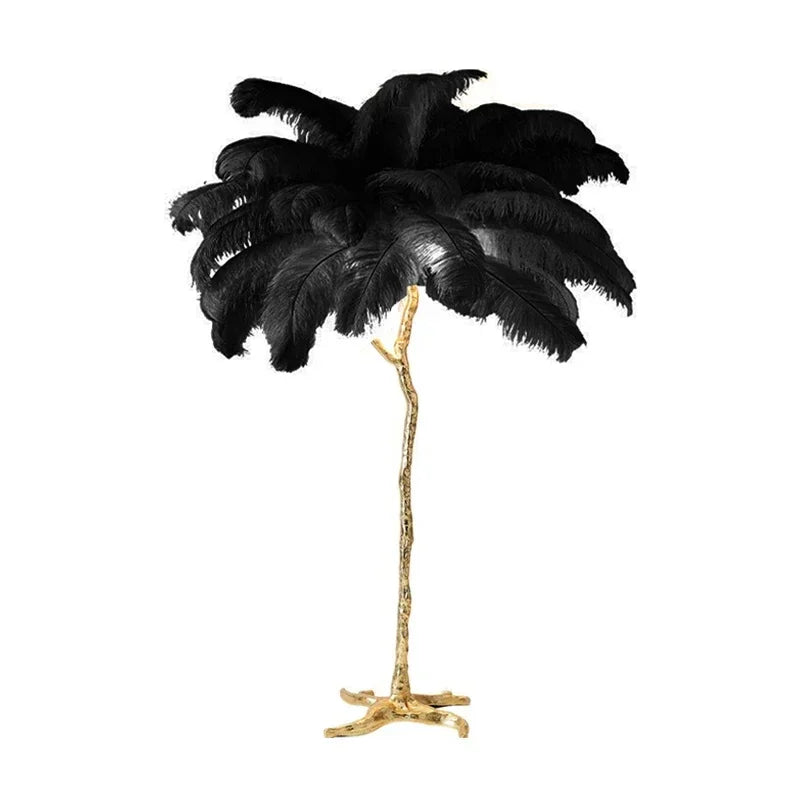 Luxury Ostrich Feather Led Floor Lamp