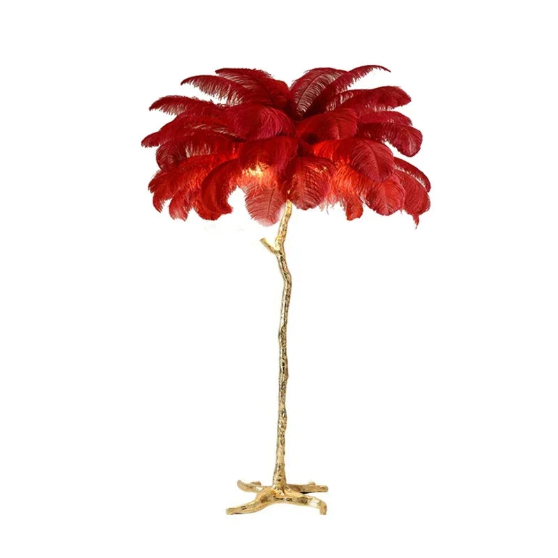 Luxury Ostrich Feather Led Floor Lamp