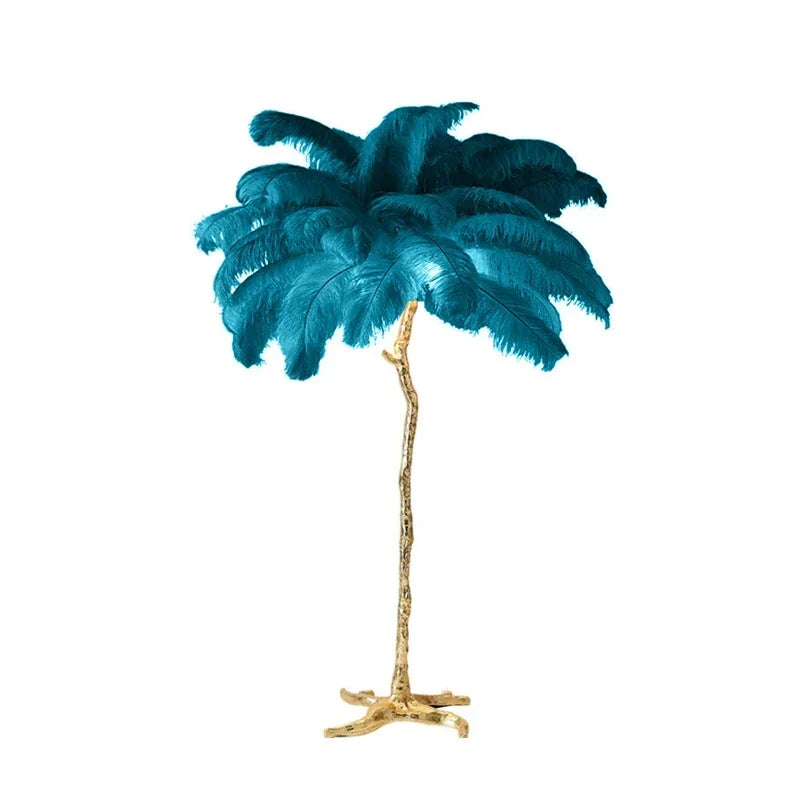 Luxury Ostrich Feather Led Floor Lamp