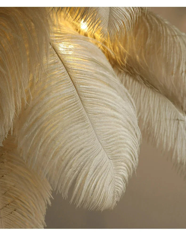 Luxury Ostrich Feather Led Floor Lamp