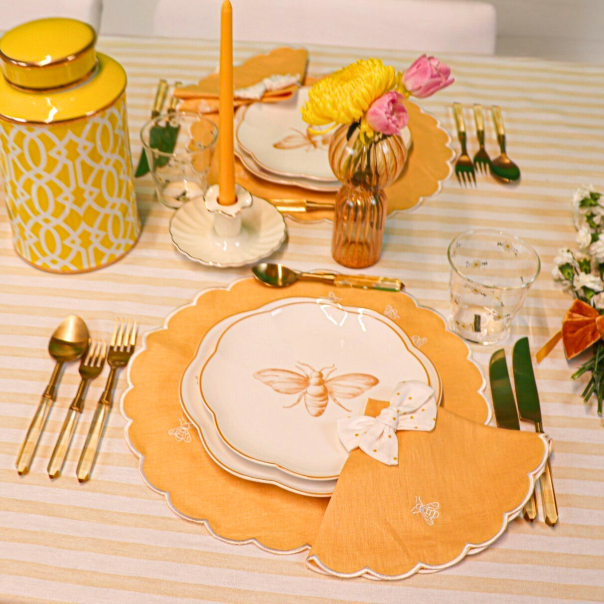 Lychee Sorbet Stripe Tablecloth