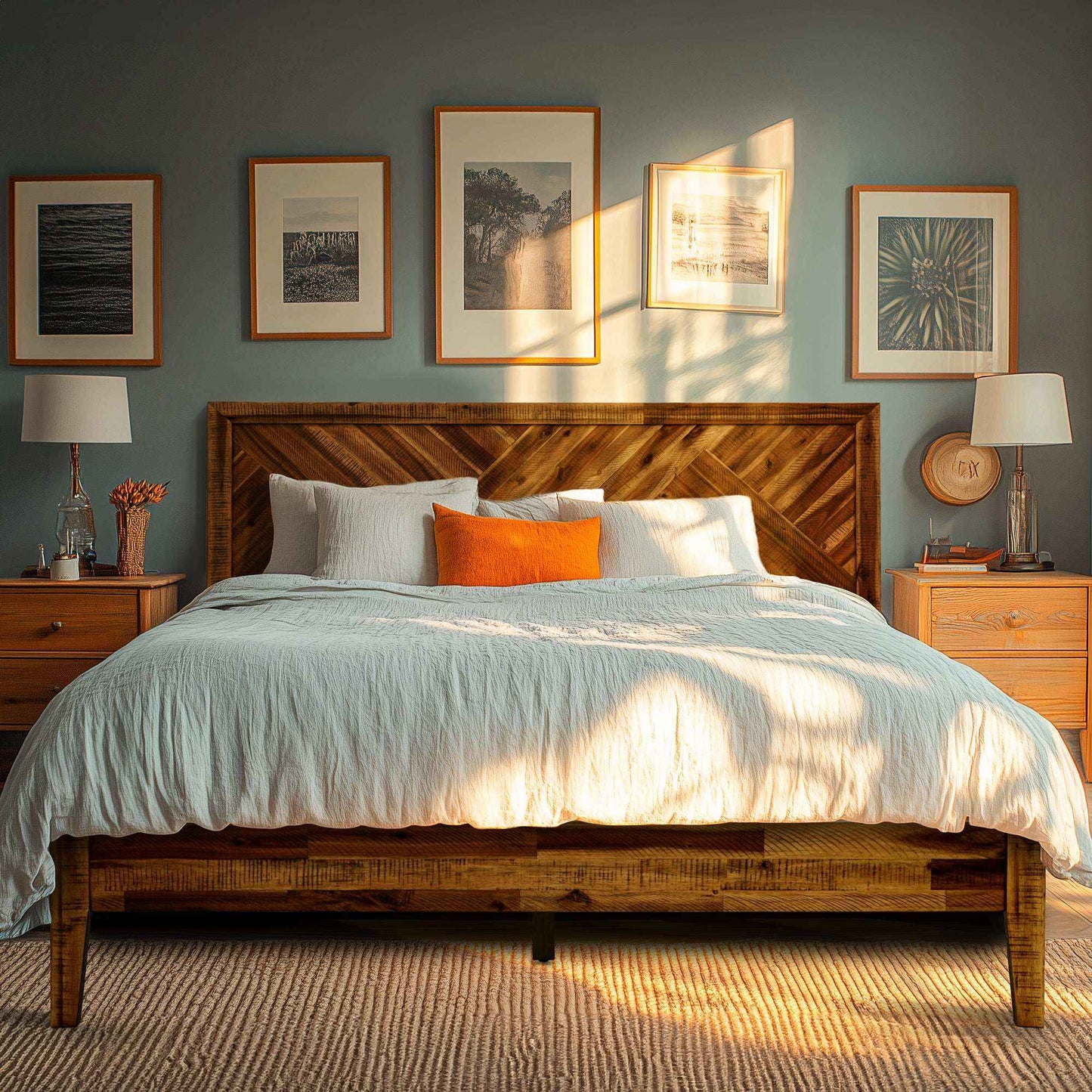 Acacia Sierra Deluxe Solid Wood Bed Frame