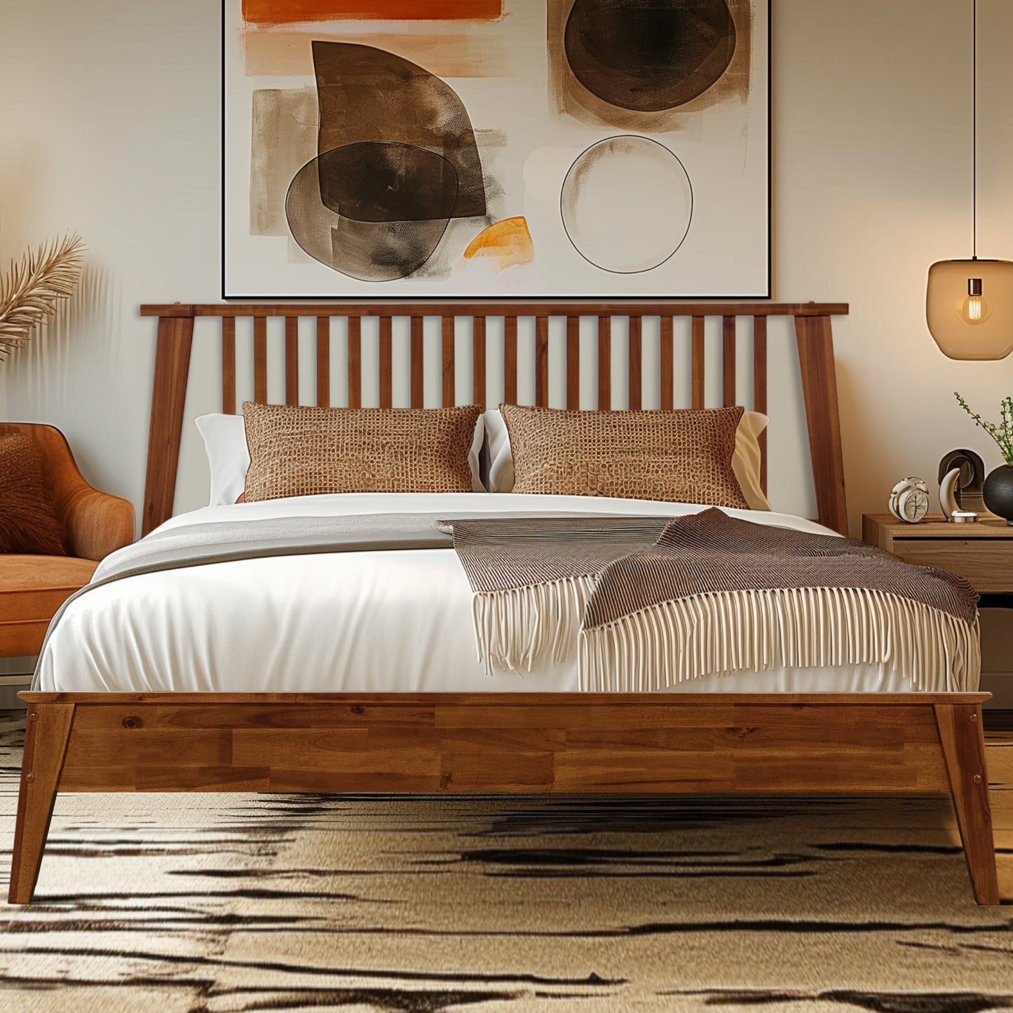 Acacia Kaylin Solid Wood Bed Frame for Durable Style and Comfort