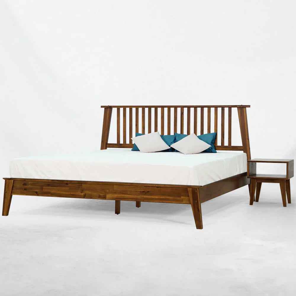 Acacia Kaylin Bed Frame & Nightstand Set for a Stylish Bedroom