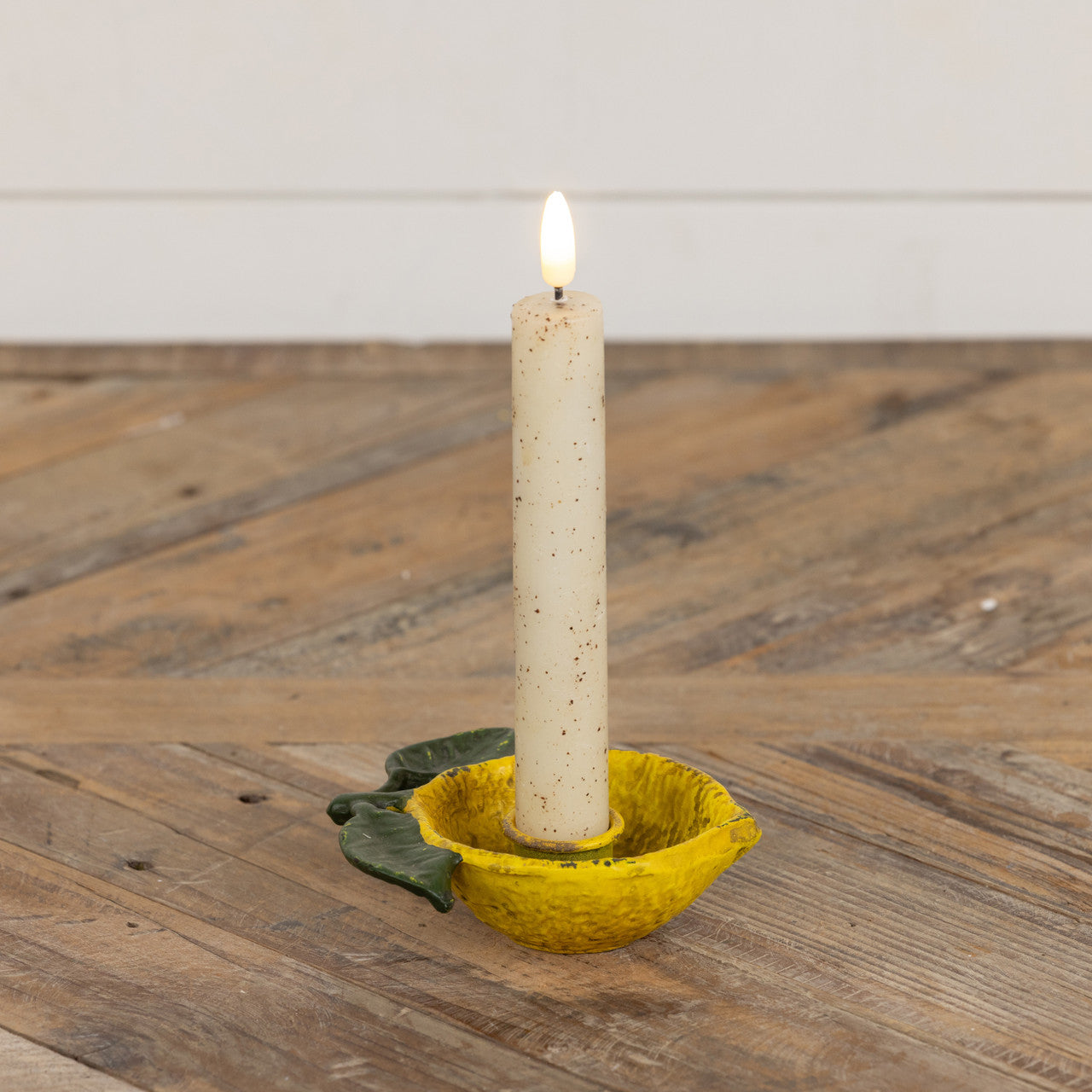 Lemon Metal Taper Candle Holder
