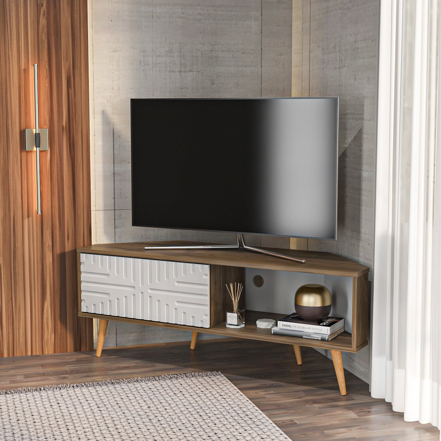 Mora 55'' Corner TV Stand for 65'' TVs