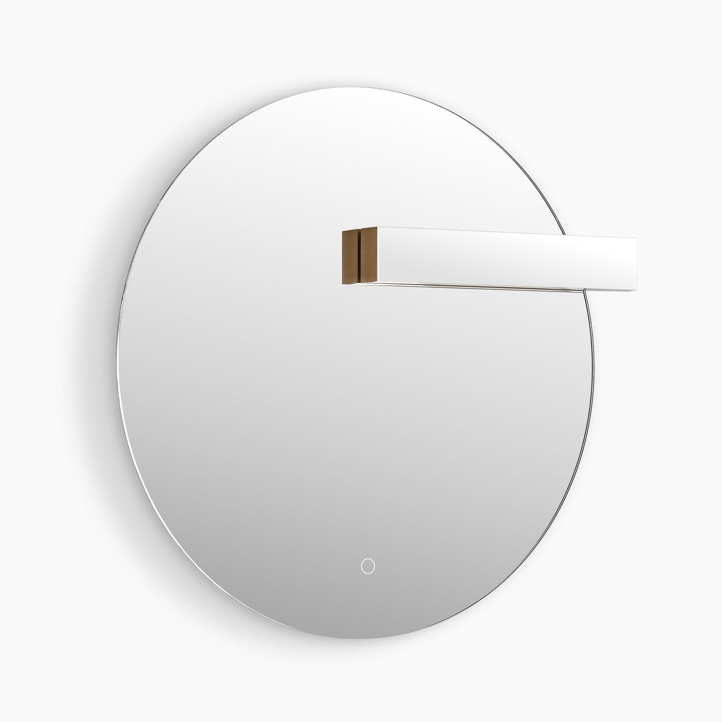 SILK Round LED Bathroom Mirror for Wall, Irregular LED Mirror with Anti-Fog, 3-Color Adjustal, Dimmable, backlit&frontlit, Explosion-Proof