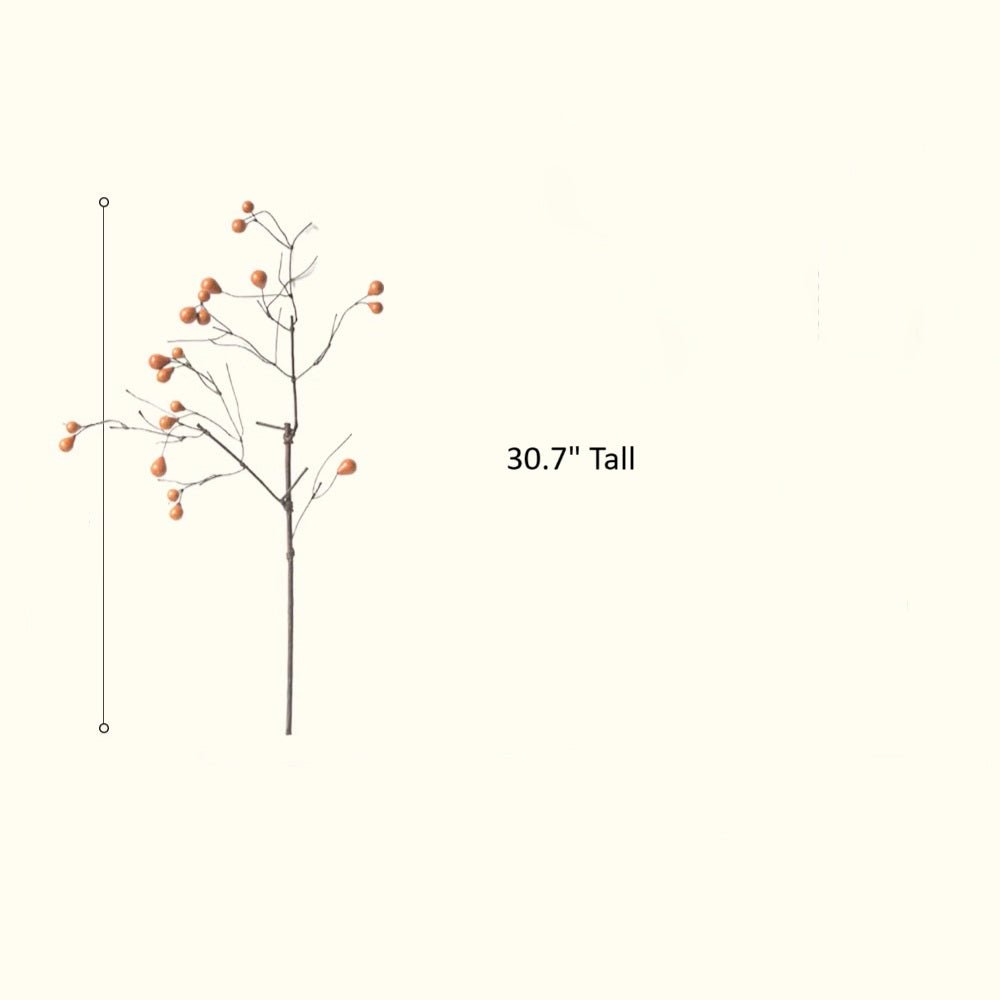 Faux Orange Gourd Stem 30.7" Tall