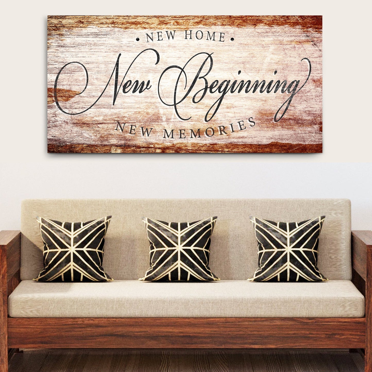 New Home New Beginning New Memories Sign IV