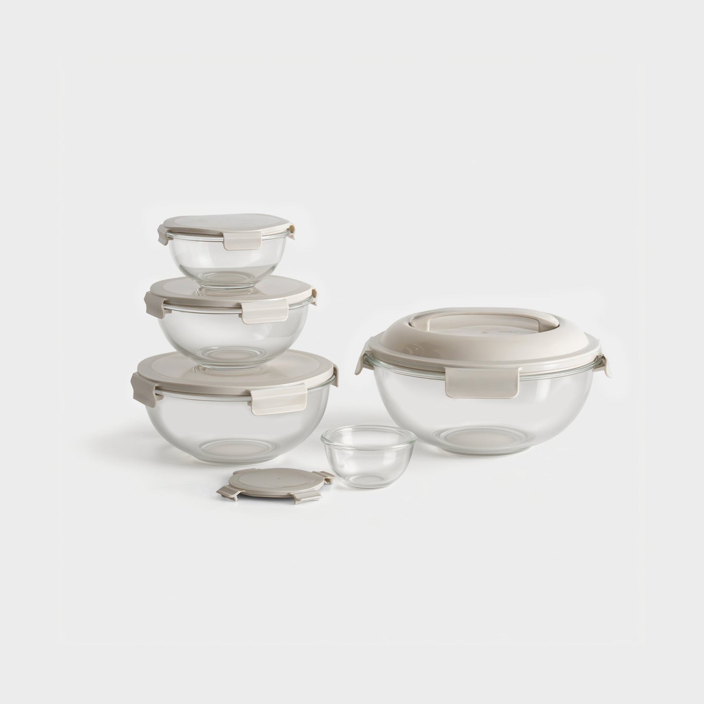 Mix & Store Glass Bowl Set with handles