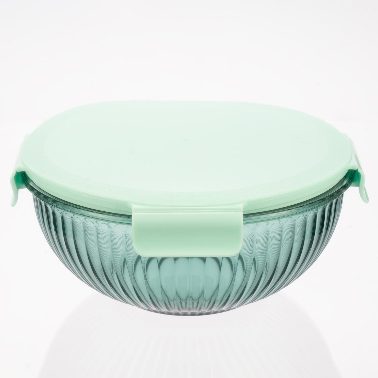 Borosilicate Glass Mixing Bowl Set- Diamond Blue (W/ Handle)