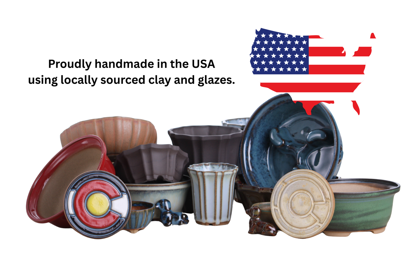 Willow Bonsai Ceramics Oval A Bonsai Pot 5 Inch – Straight‑Sided Oval Ceramic Bonsai & Succulent Planter, High‑Fired Frost‑Proof Stoneware with Drainage & Wiring Holes, Handmade in USA (Glacier)