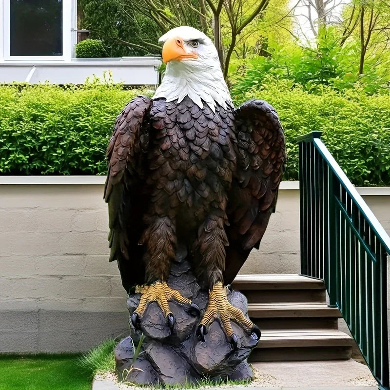 Majestic 24 Inch Bald Eagle Garden Statue for Porch and Outdoor Decor