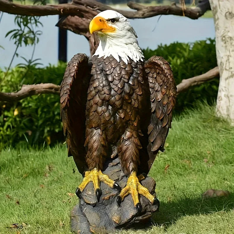Majestic 24 Inch Bald Eagle Garden Statue for Porch and Outdoor Decor