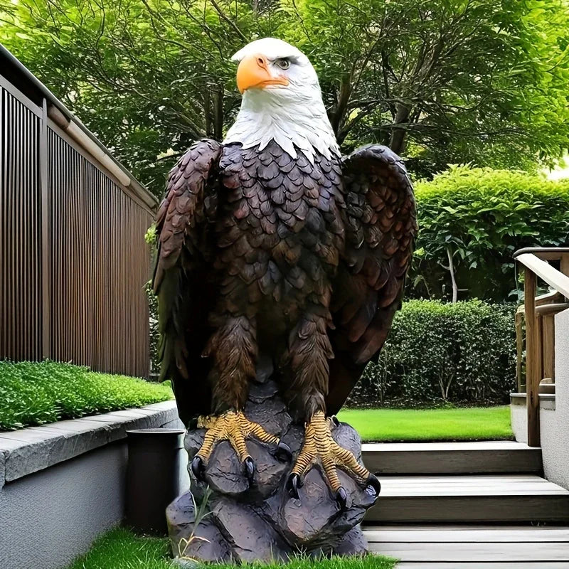 Majestic 24 Inch Bald Eagle Garden Statue for Porch and Outdoor Decor