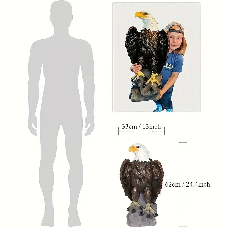 Majestic 24 Inch Bald Eagle Garden Statue for Porch and Outdoor Decor