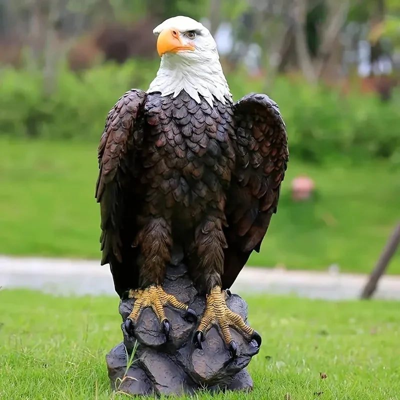 Majestic 24 Inch Bald Eagle Garden Statue for Porch and Outdoor Decor
