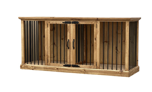 Traditional Medium Dog Rustic Wood Kennel