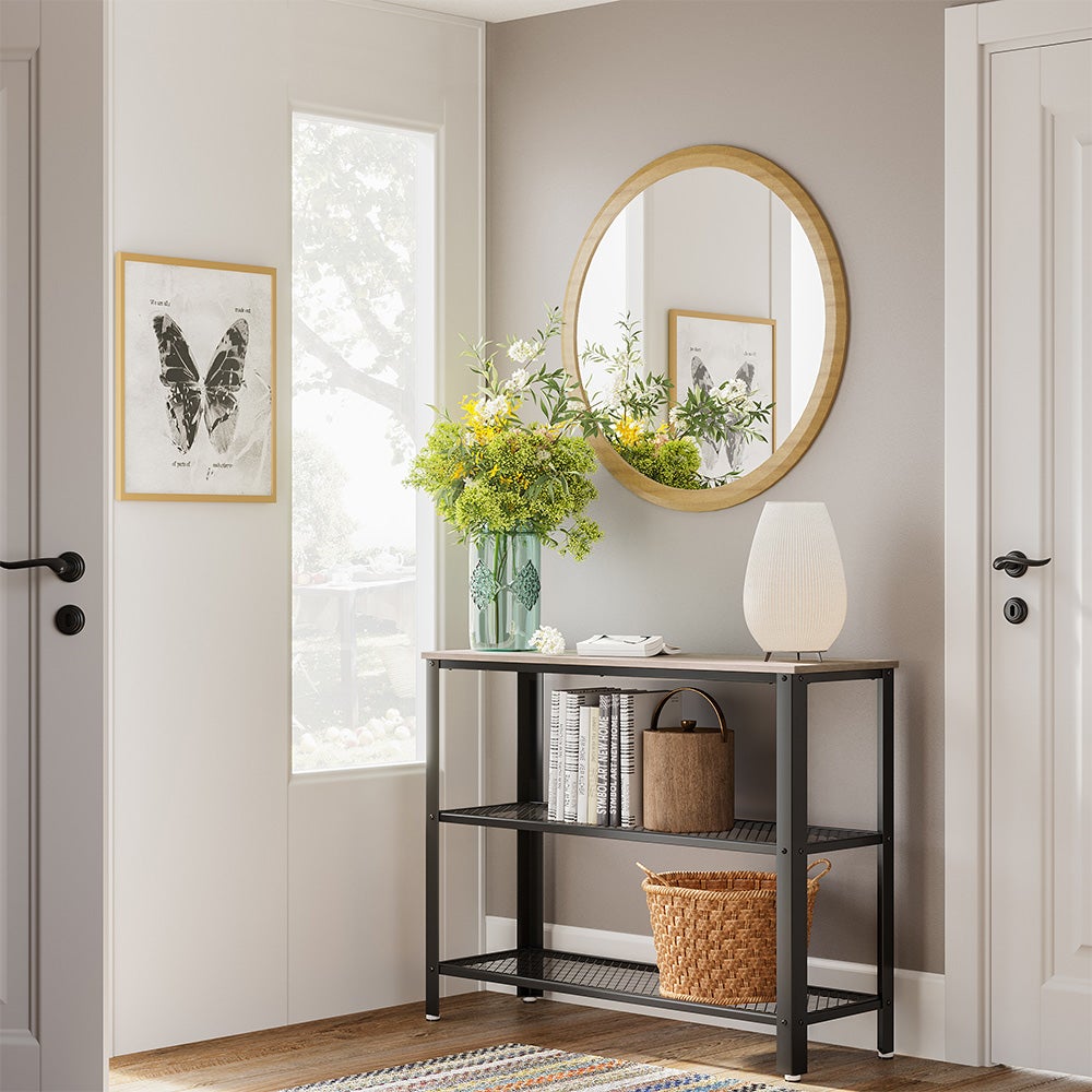 Mesh Shelves Hallway Table