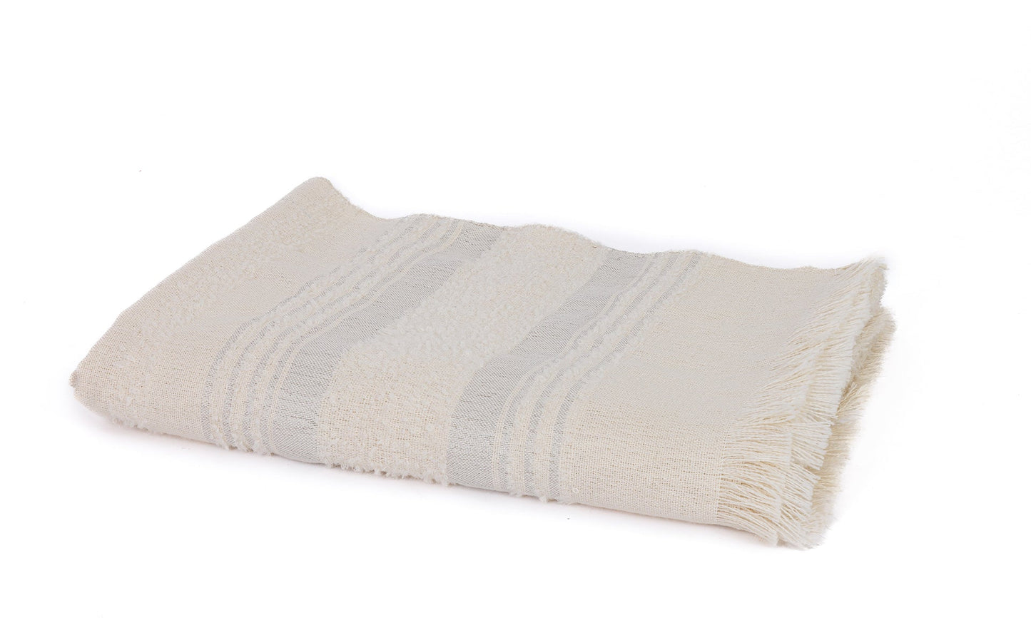 Allira Collection - Handloomed Alpaca - Silver & Ivory Moon Mist