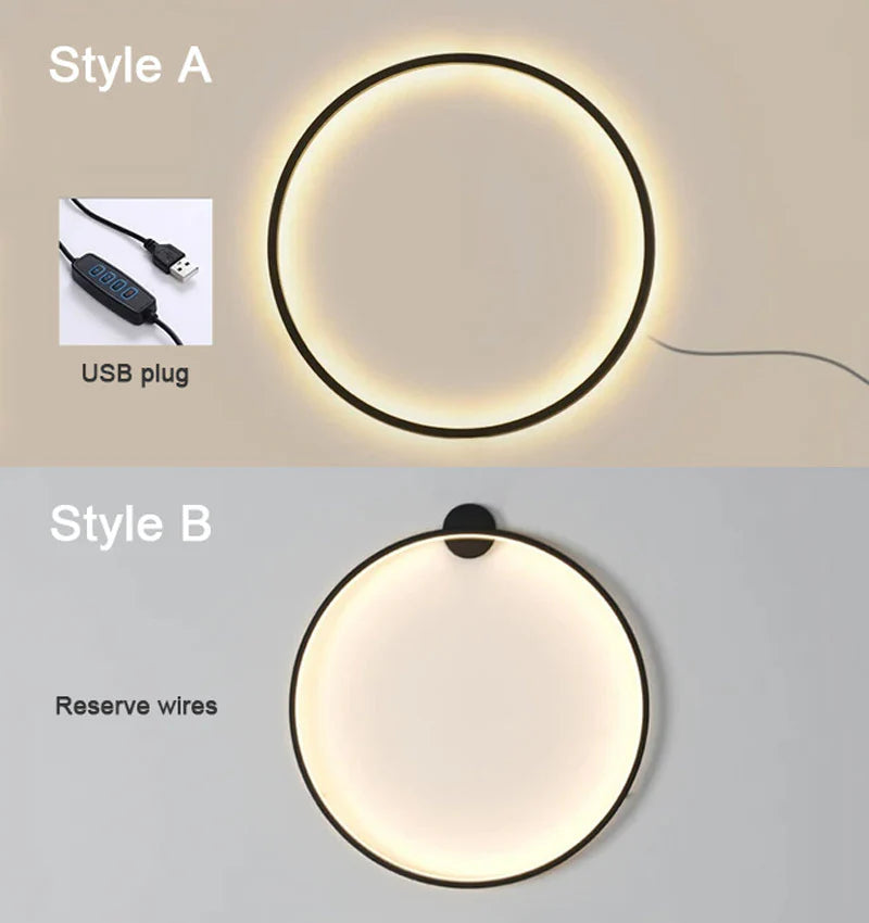 Modern Simple Circle LED Wall Lights