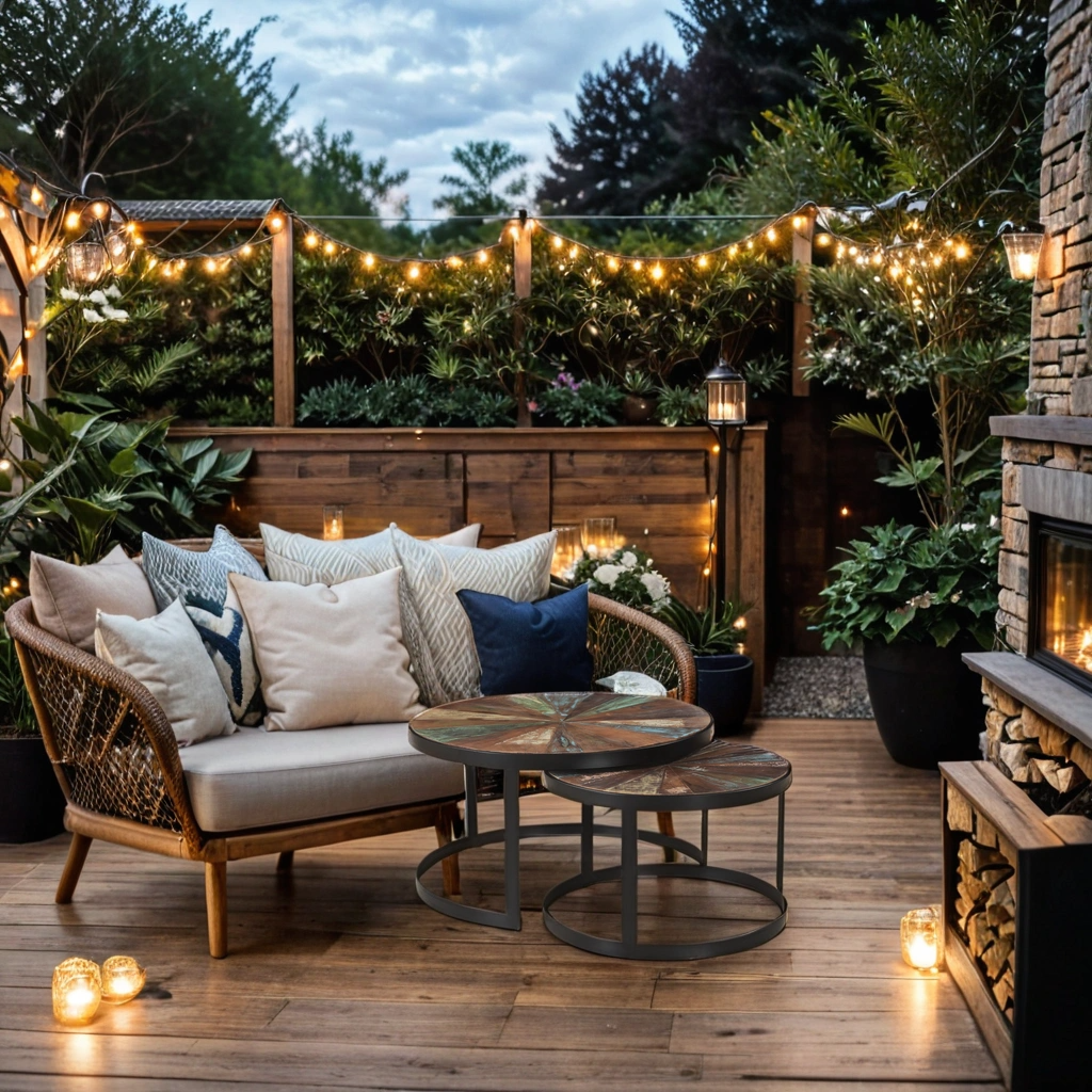 Delian Round coffee table with gold legs   -set of 2