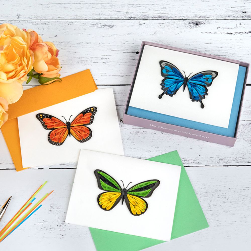 Quilled Butterflies Note Card Box Set