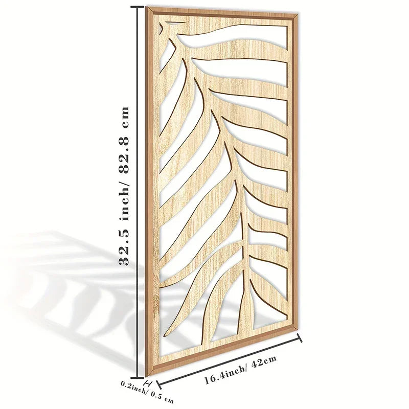 Natural Leaves Veneer Large Wood Art