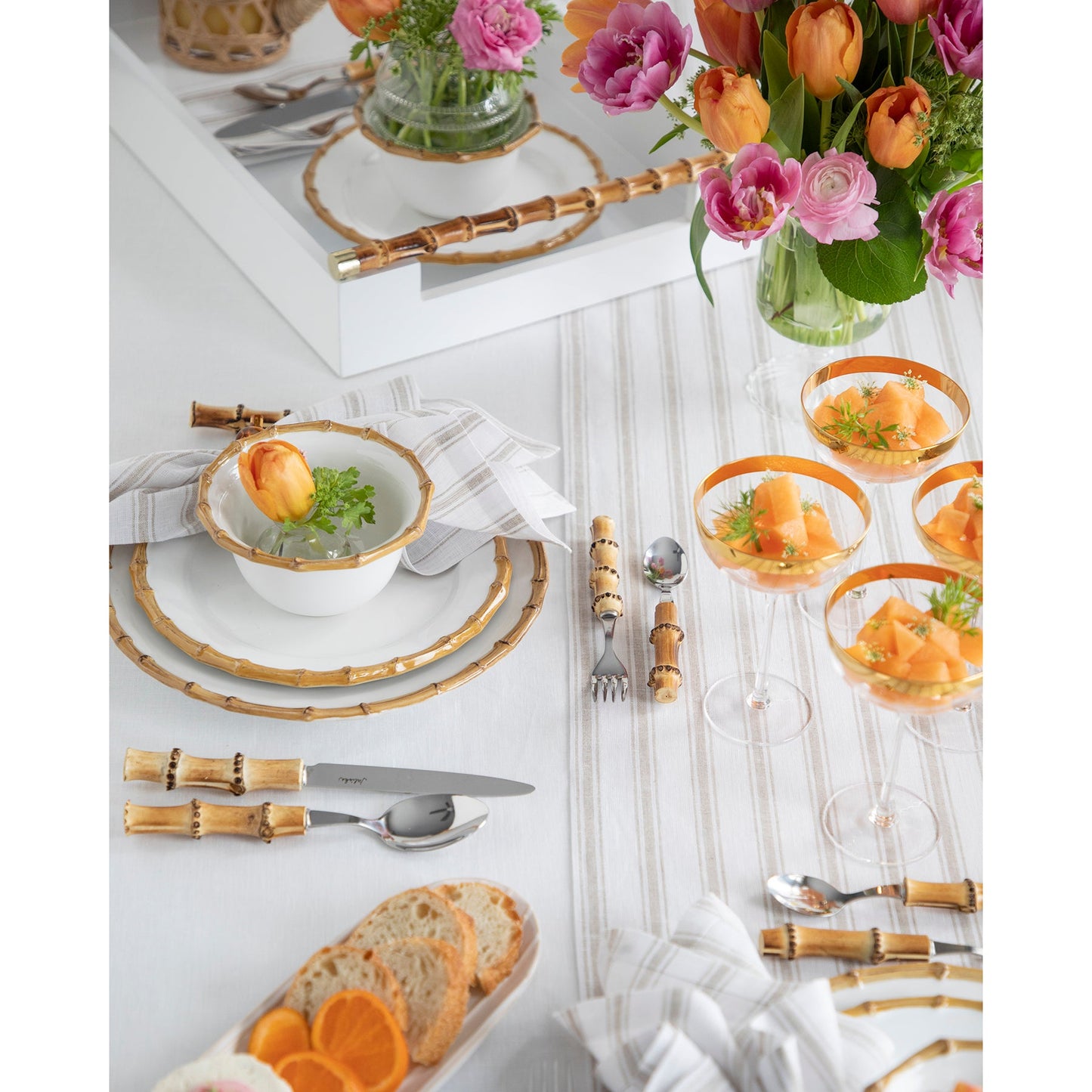 Capri Ticking Stripe Table Runner