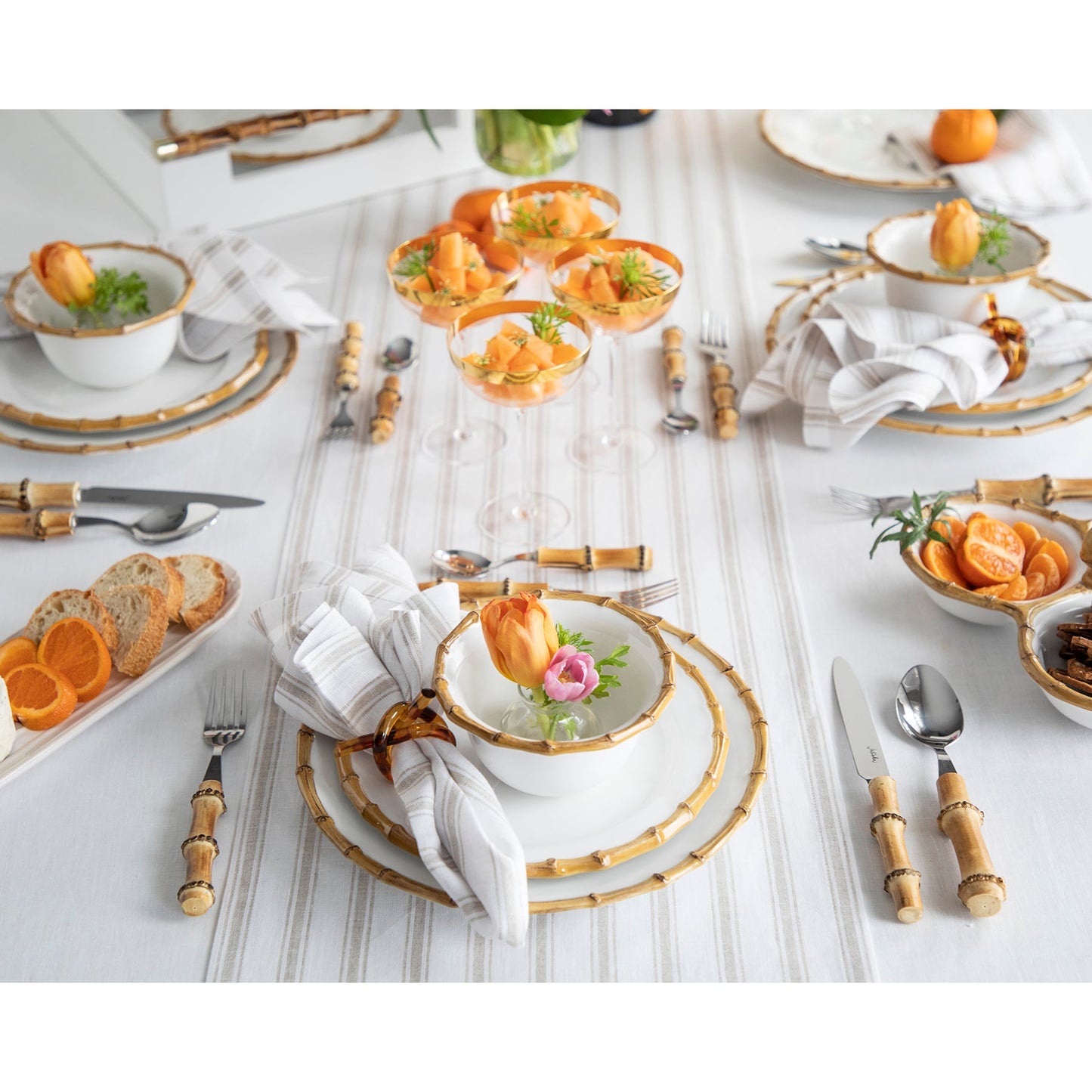 Capri Ticking Stripe Table Runner