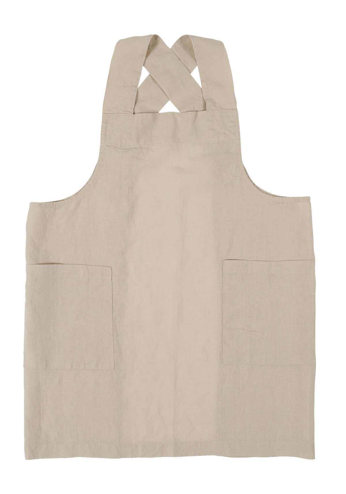 KAF Home Firenze 100% Stone Washed Linen  Cross Back Smock Apron