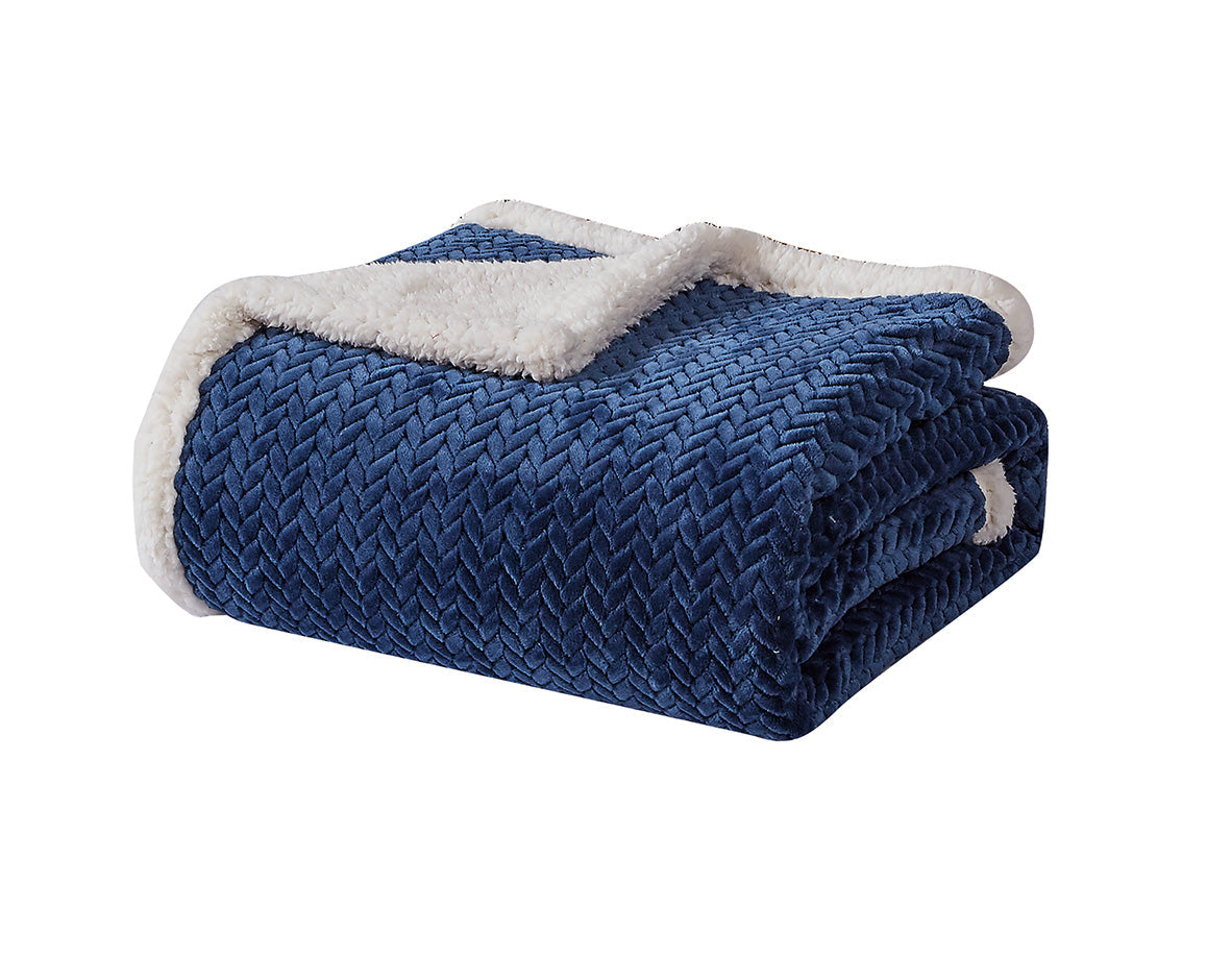 Decor&More Home Essentials Braided Sherpa Blanket