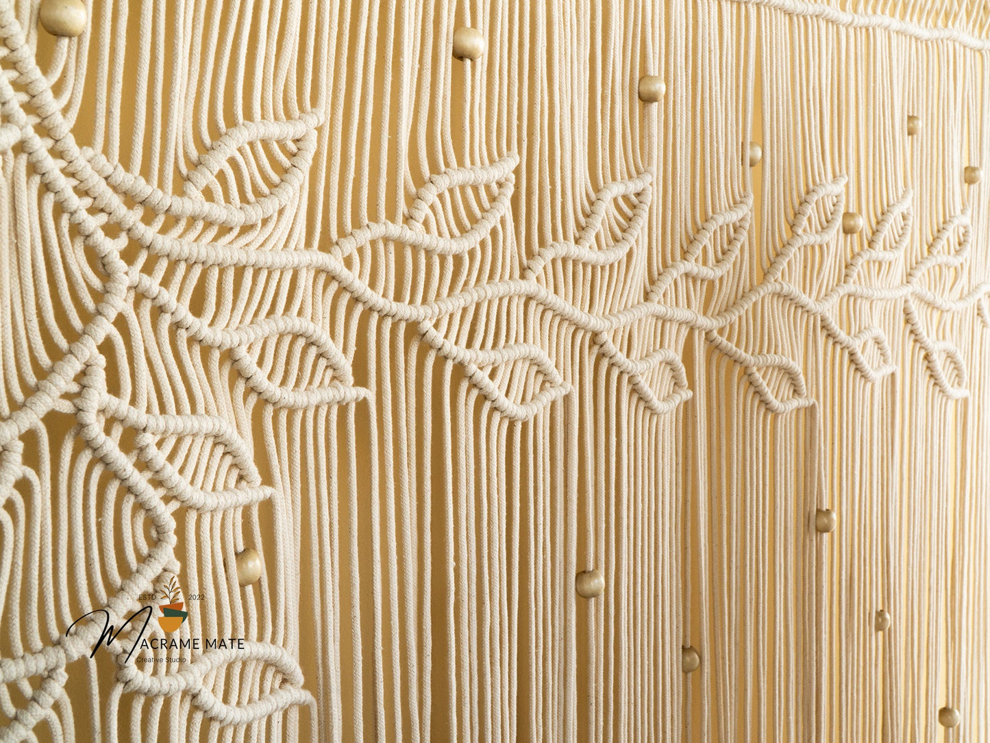 Nordica Natural Macrame Window Curtain