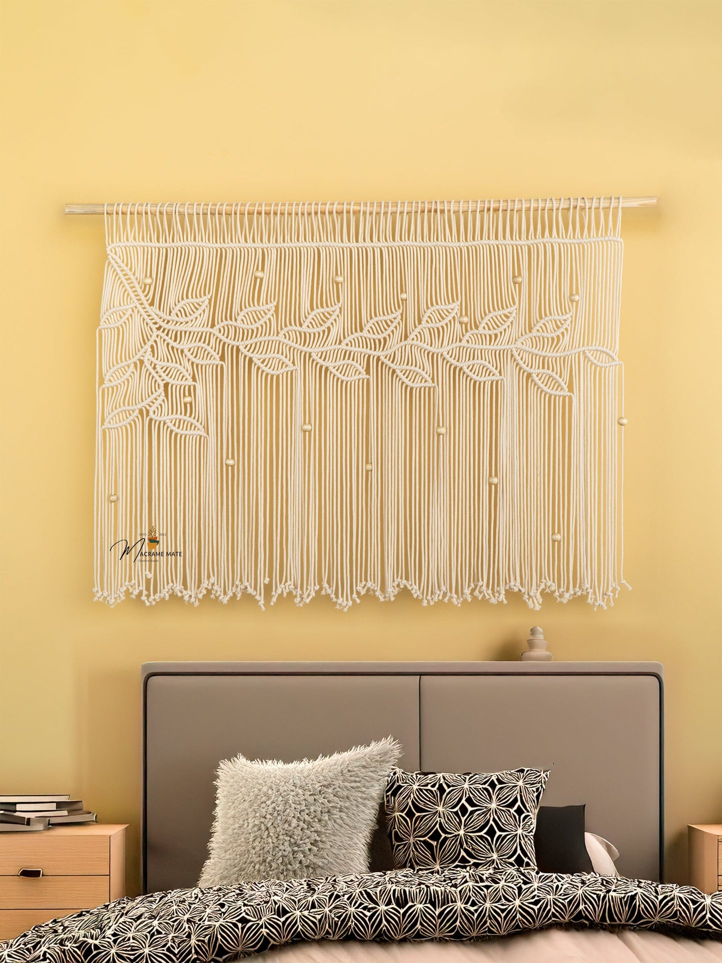 Nordica Natural Macrame Window Curtain