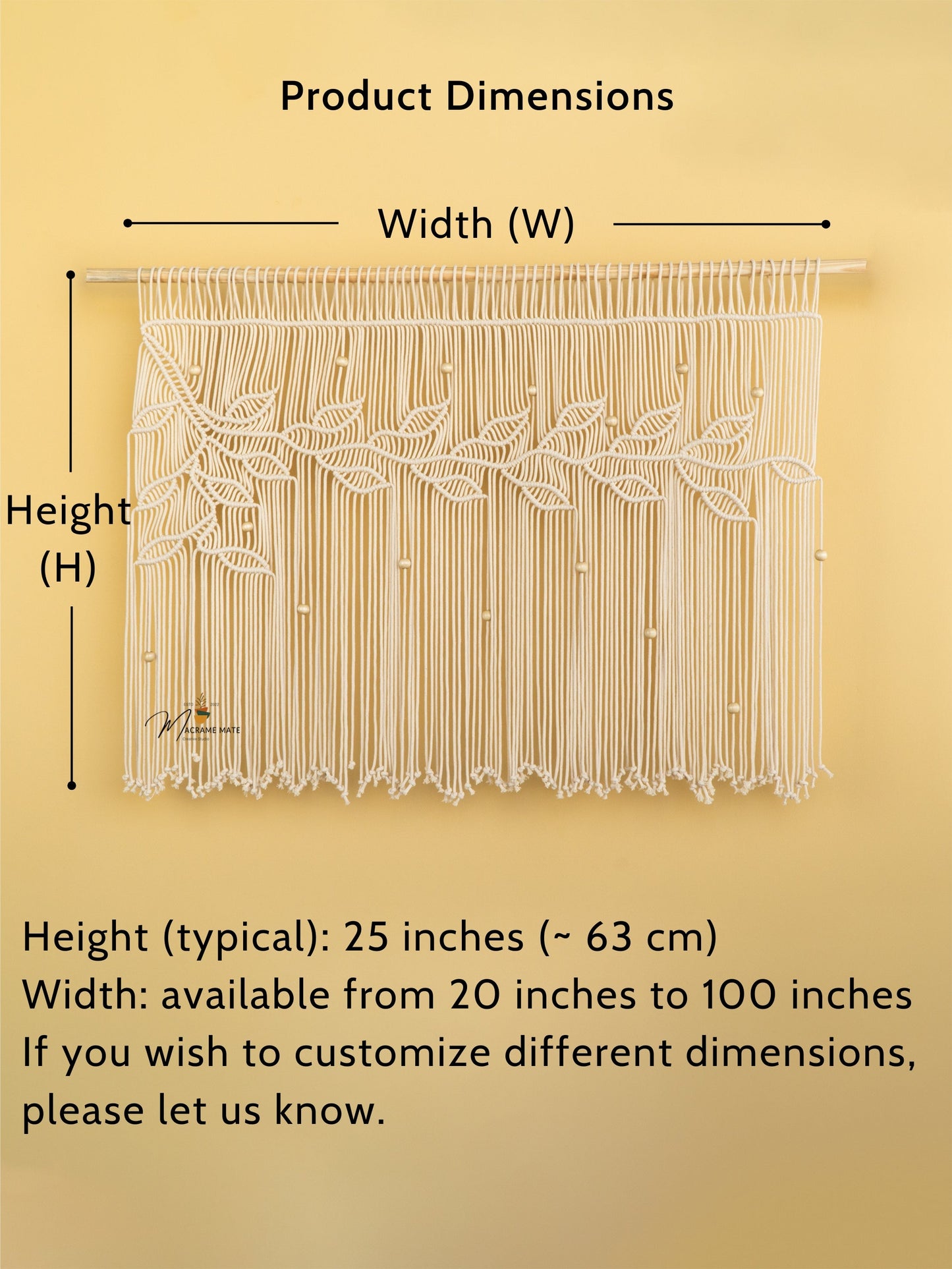 Nordica Natural Macrame Window Curtain