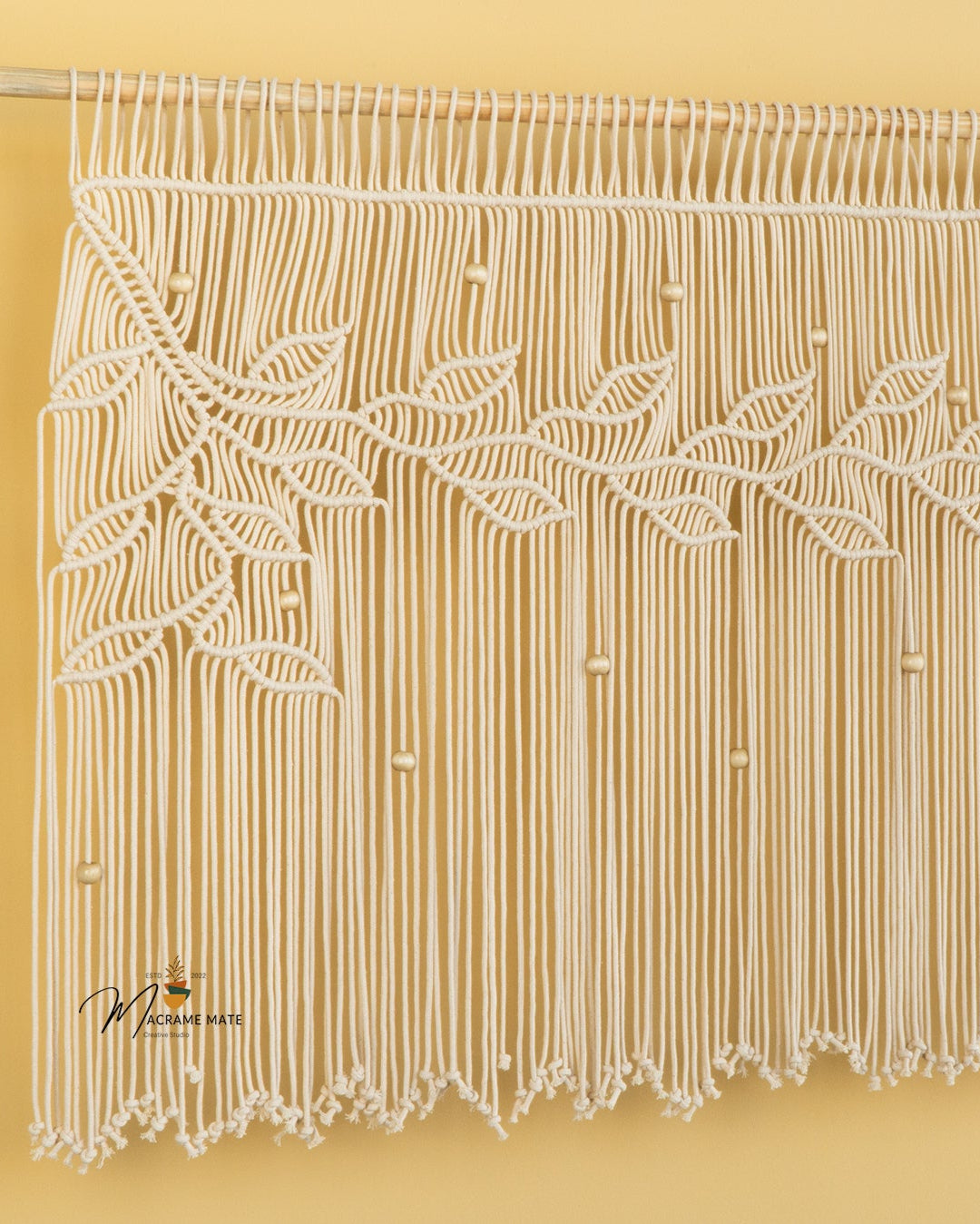 Nordica Natural Macrame Window Curtain