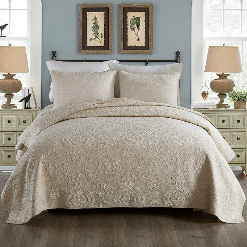 Charleston Embroidered Cotton Bedspread