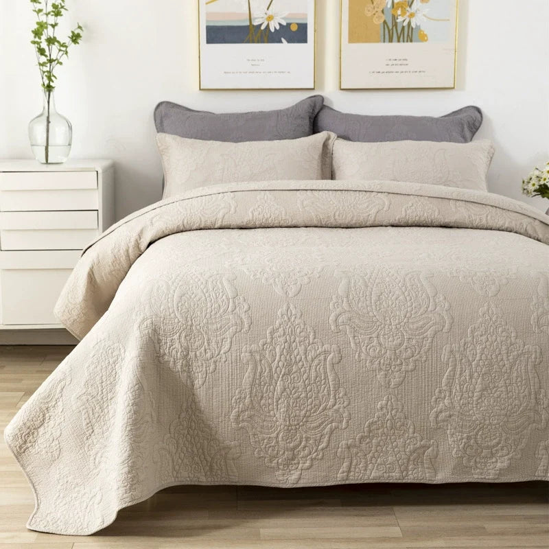 Charleston Embroidered Cotton Bedspread