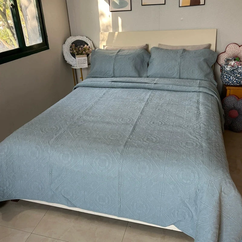 Charleston Embroidered Cotton Bedspread