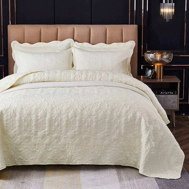 Kyoto Minimalist Quilted Bedspread Set, 3-Piece