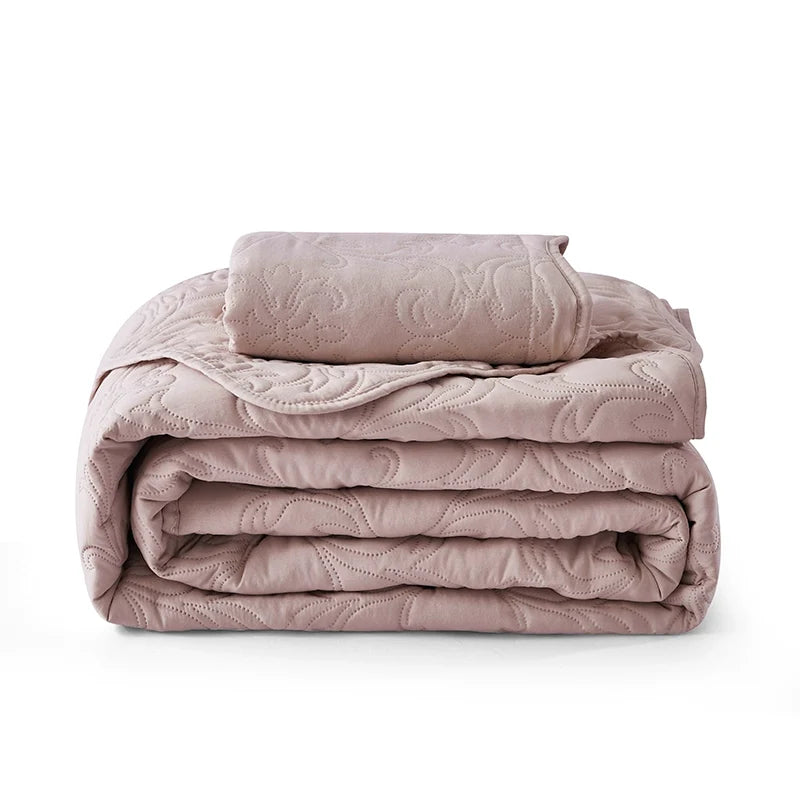 Kyoto Minimalist Quilted Bedspread Set, 3-Piece